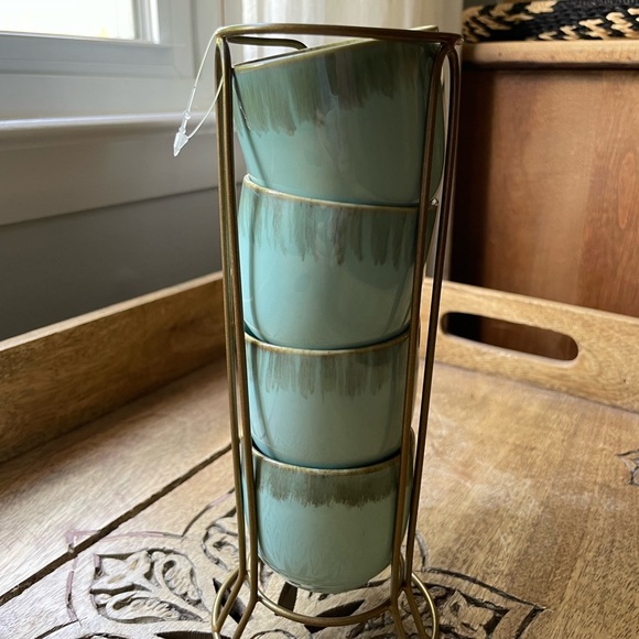 ☕️Demitasse Set with Holder! NWT! Beautiful colors! - Picture 12 of 13